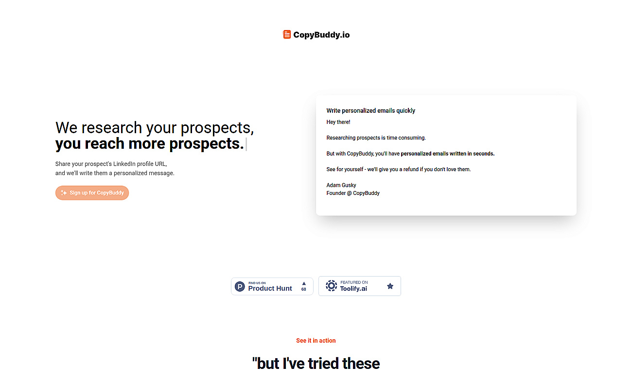 CopyBuddy.io screenshot
