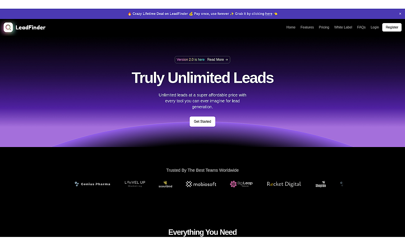 LeadFinder screenshot
