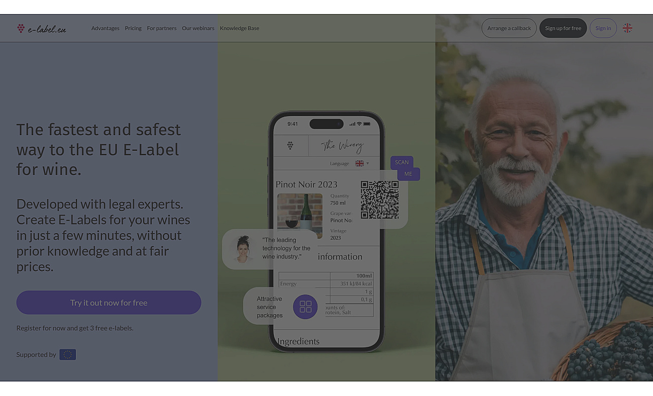 E-label.io screenshot
