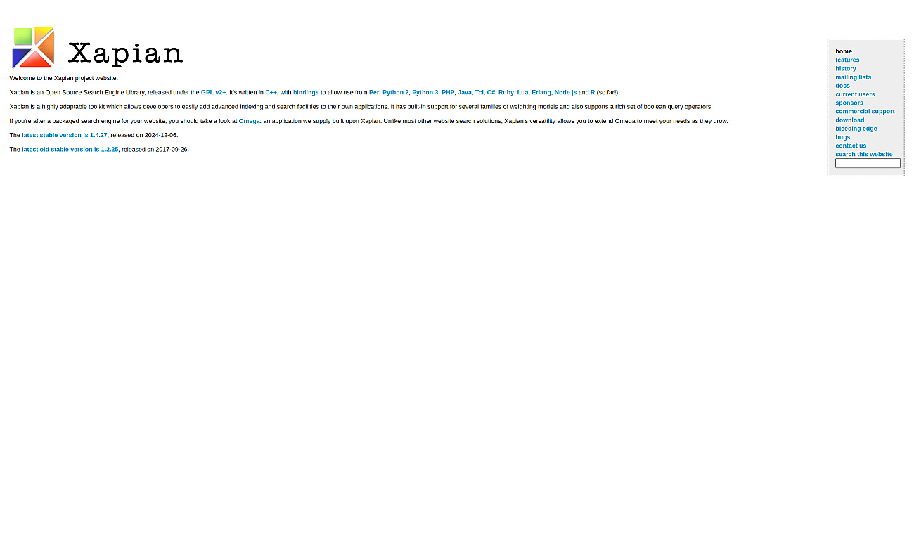 Xapian screenshot