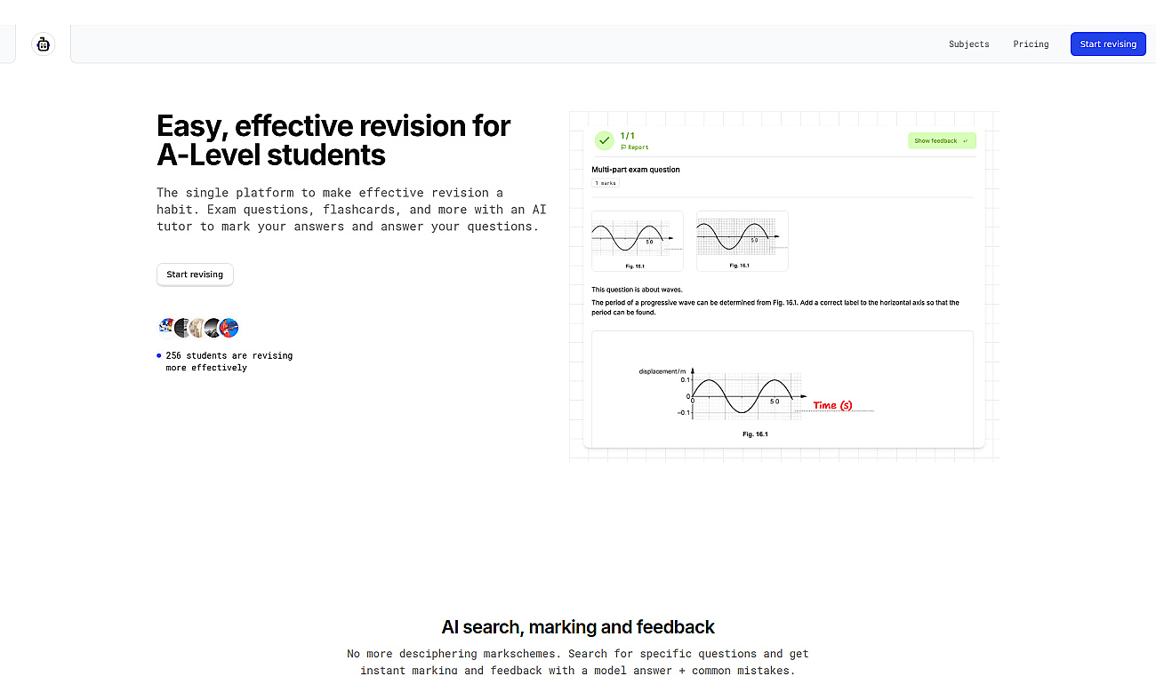 Alevels screenshot