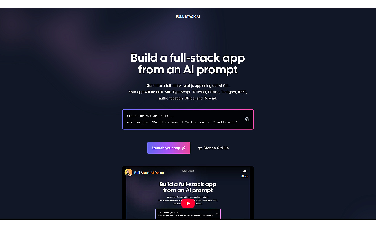 Full Stack AI screenshot