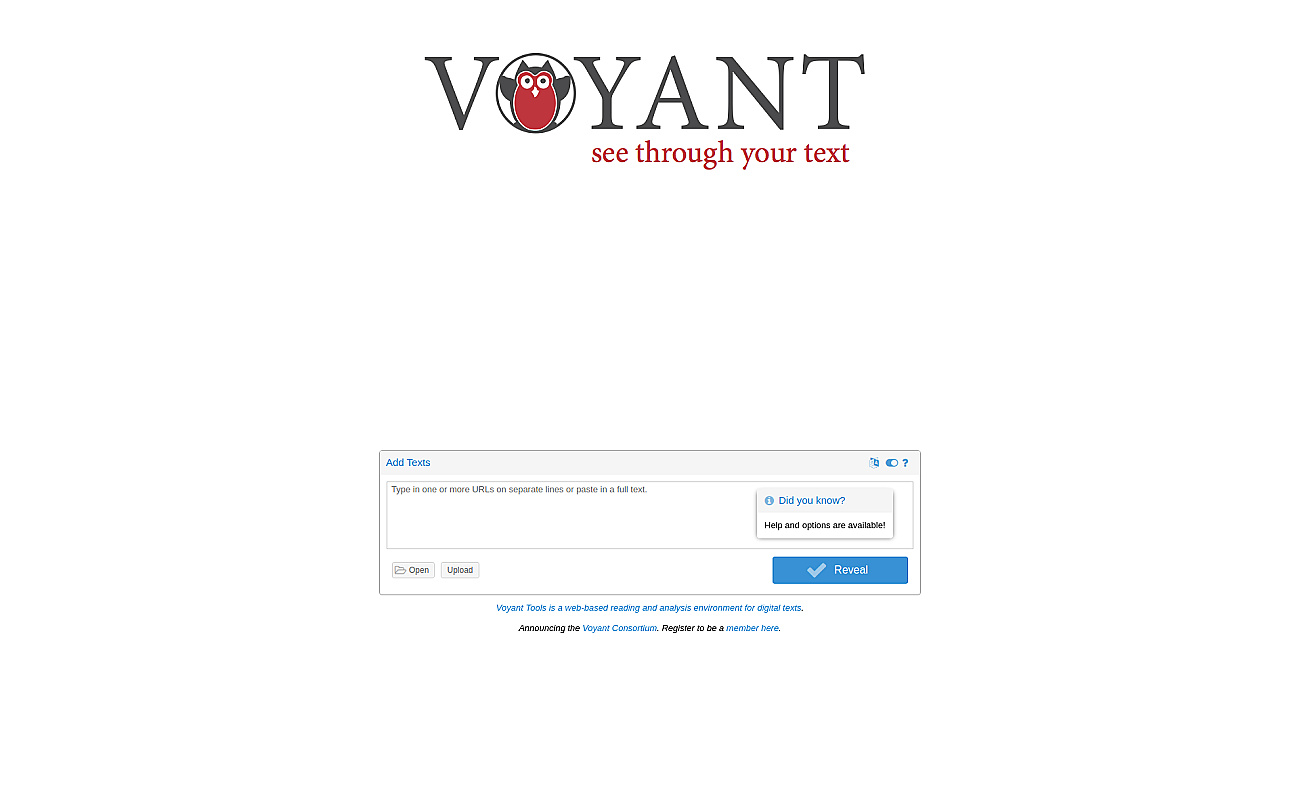 Voyant Tools screenshot