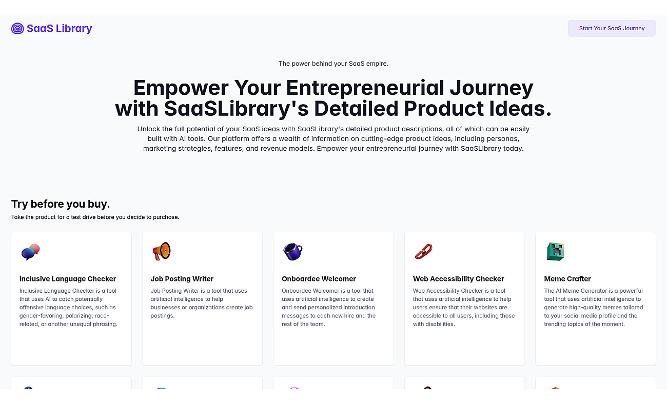SaaS Library screenshot