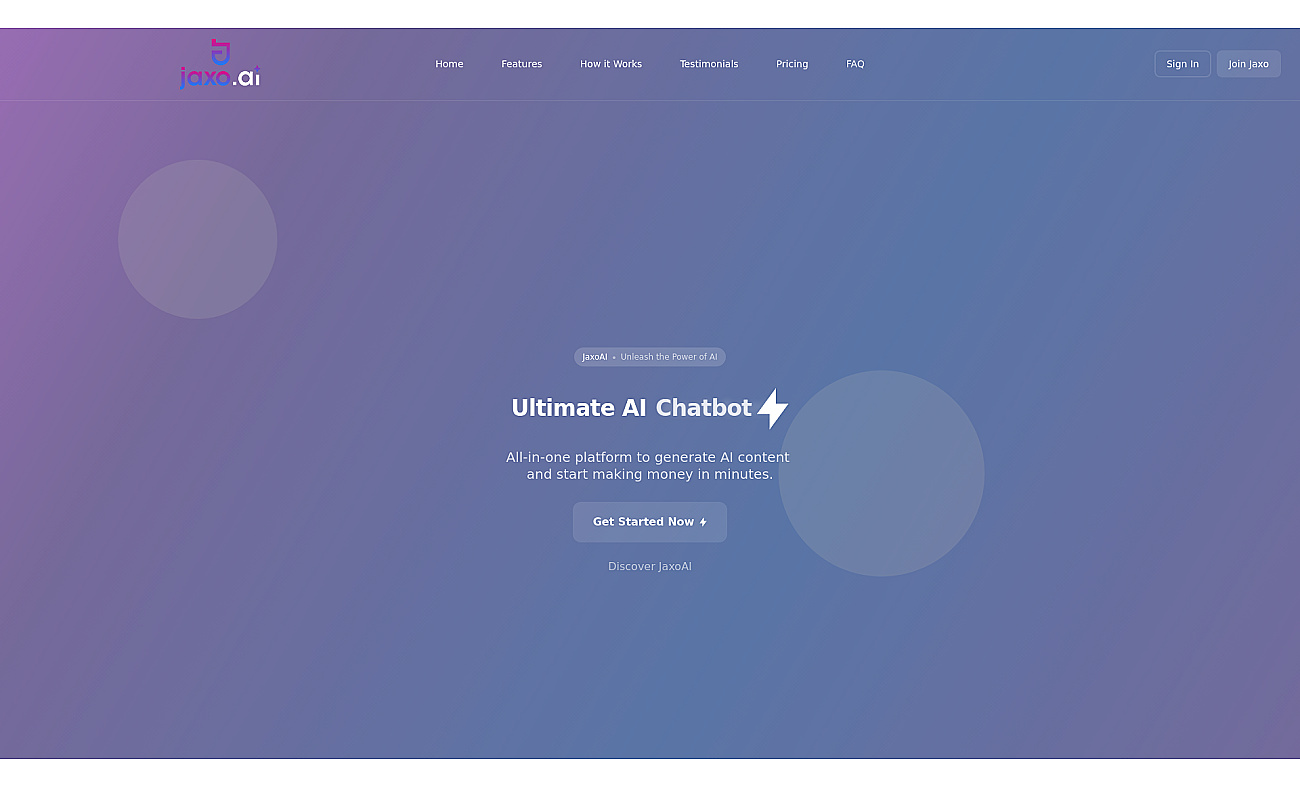 Jaxo AI screenshot