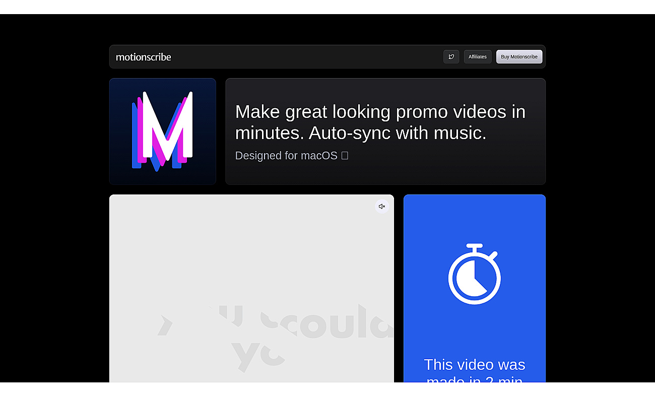 Motionscribe screenshot