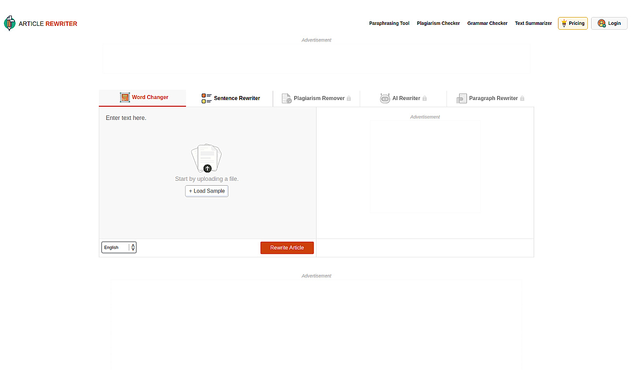 ArticleRewriter screenshot