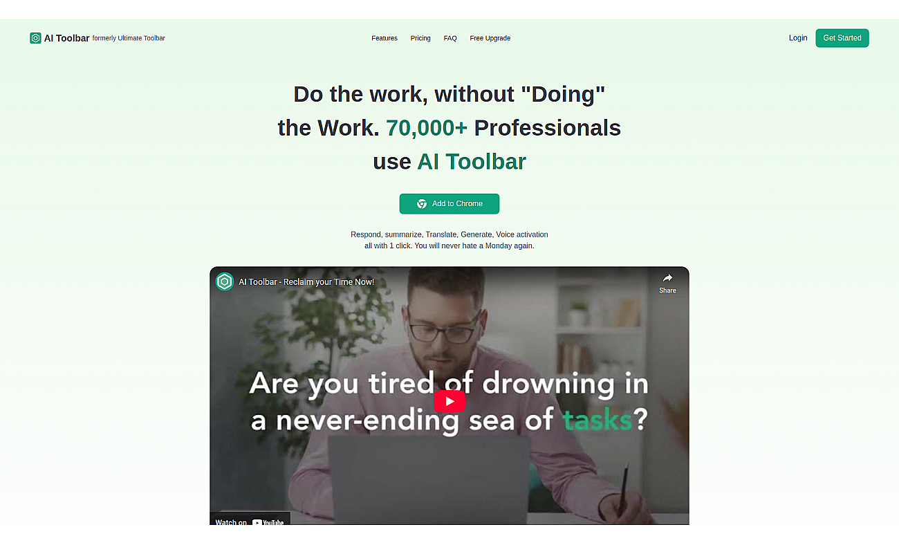 AI Toolbar screenshot