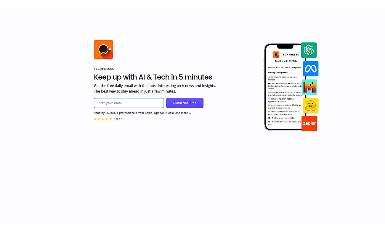 Techpresso screenshot