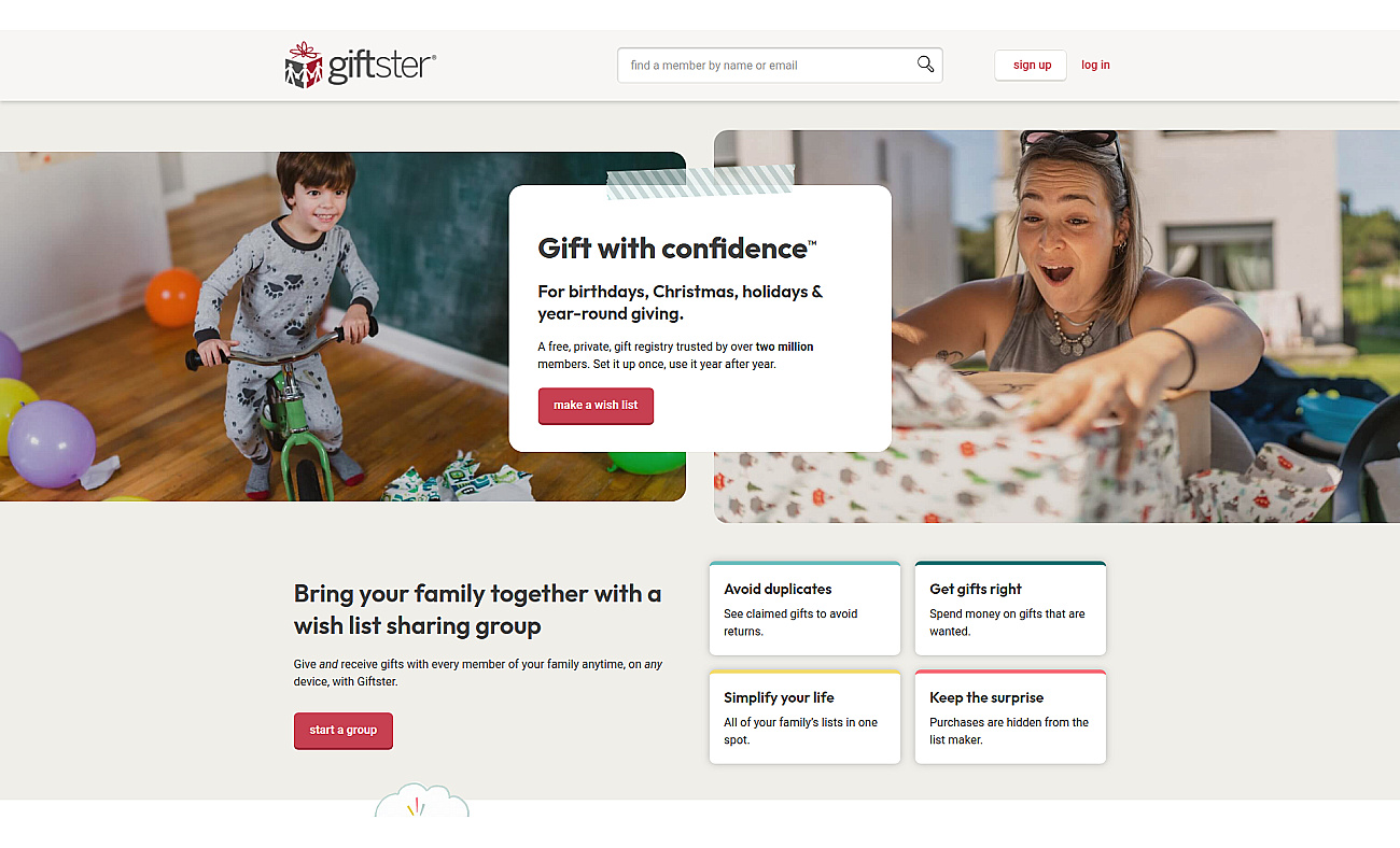 Giftster screenshot