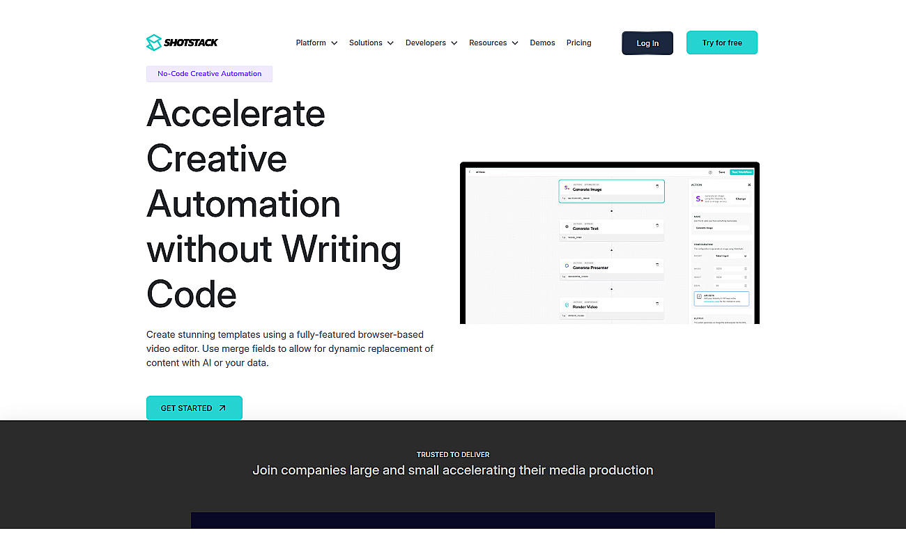 Shotstack Workflows screenshot