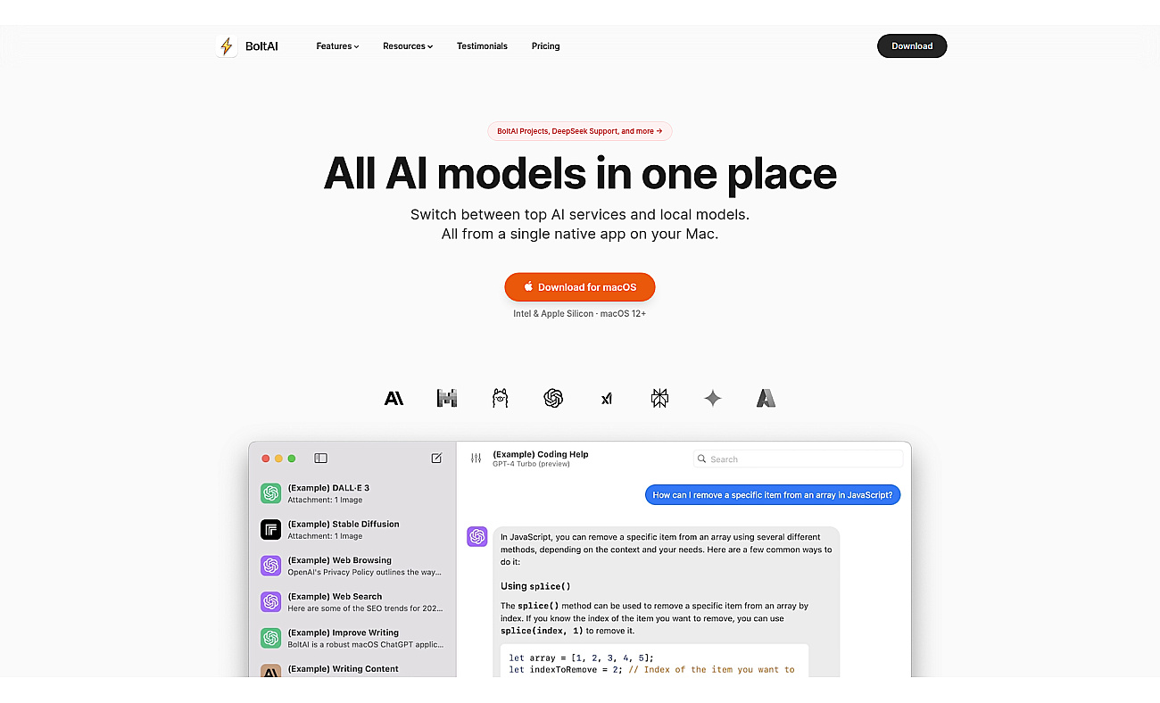 BoltGPT screenshot