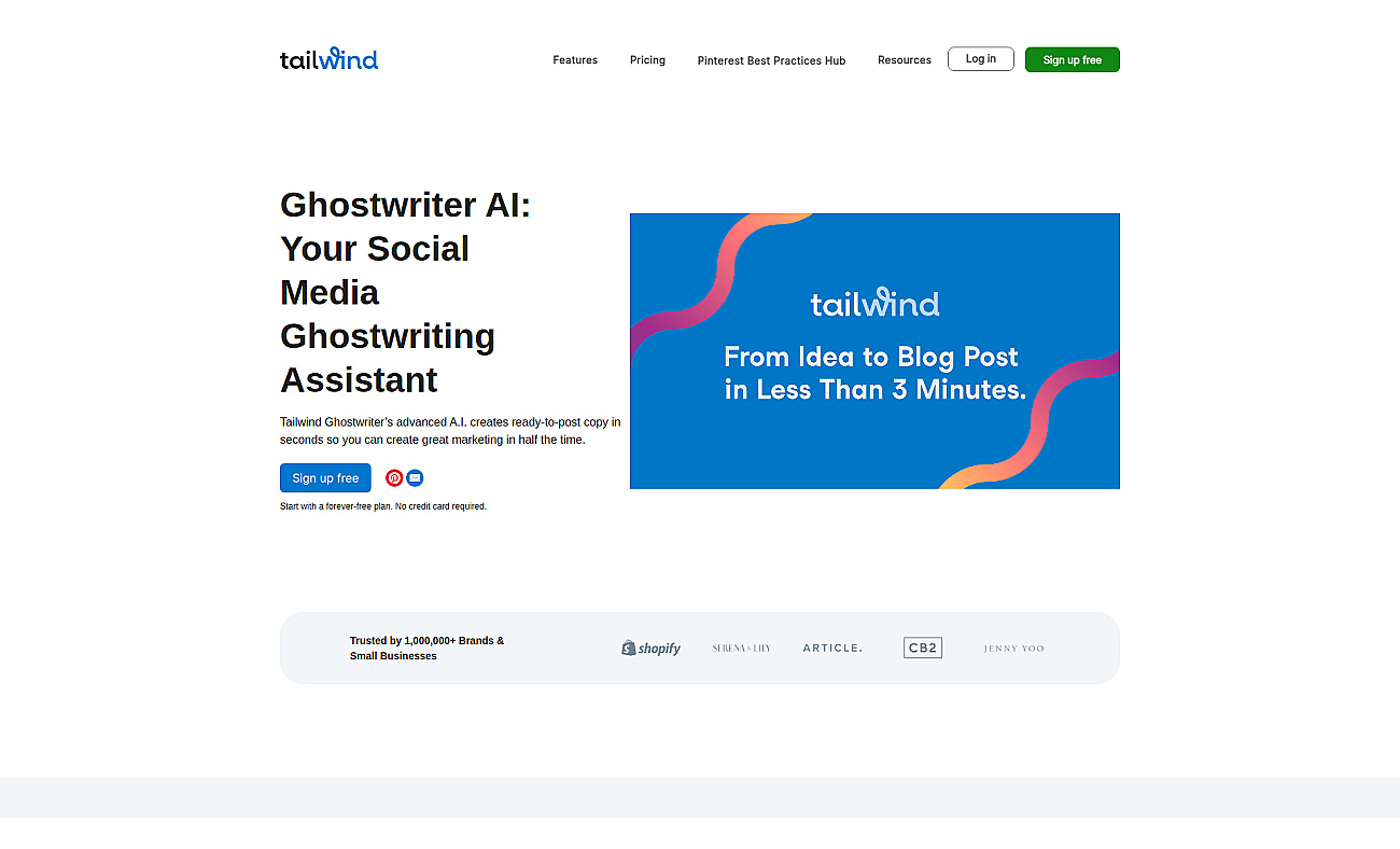 Tailwind Ghostwriter screenshot