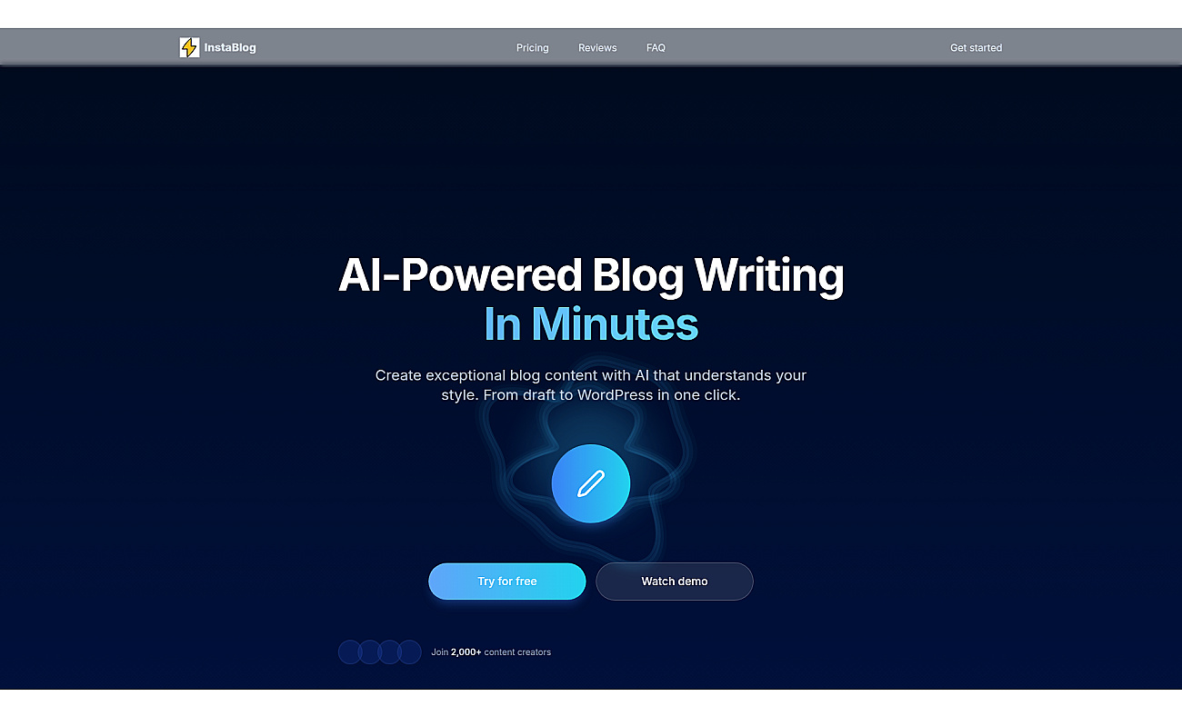 instaBlog screenshot