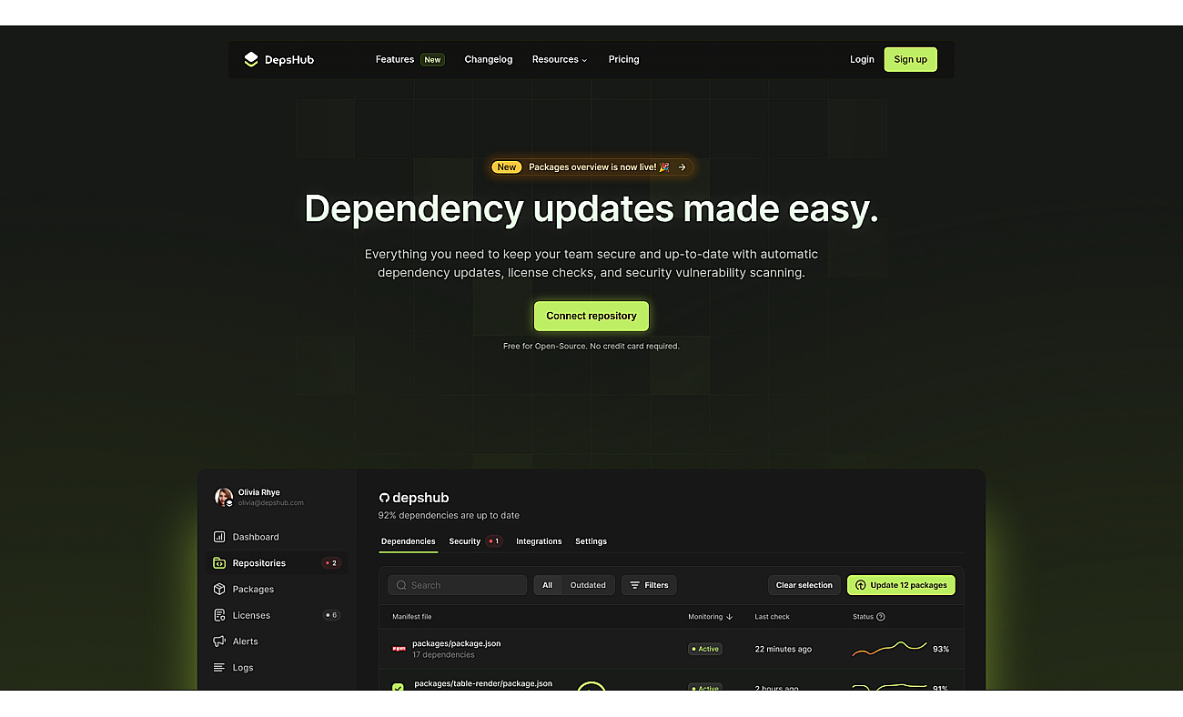 Depshub screenshot