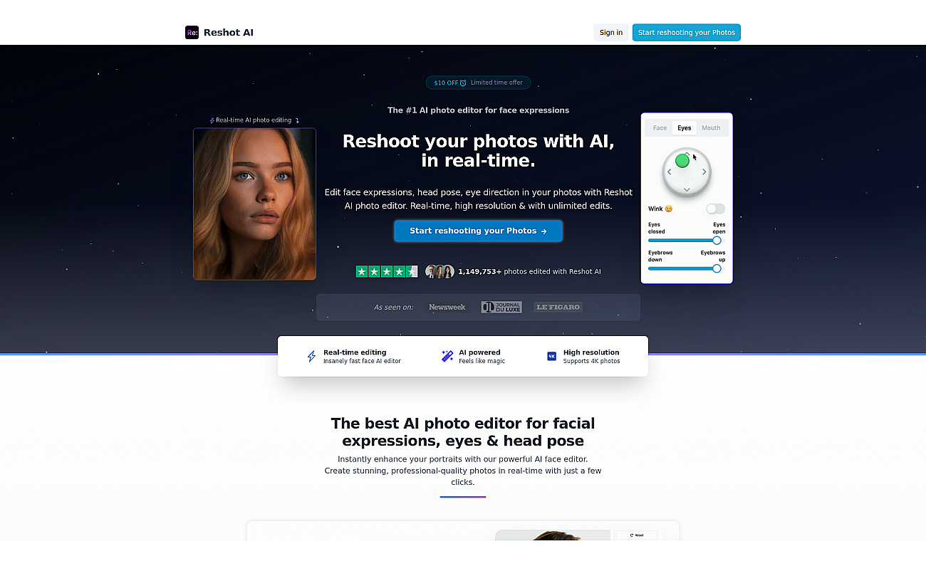 Reshot AI screenshot