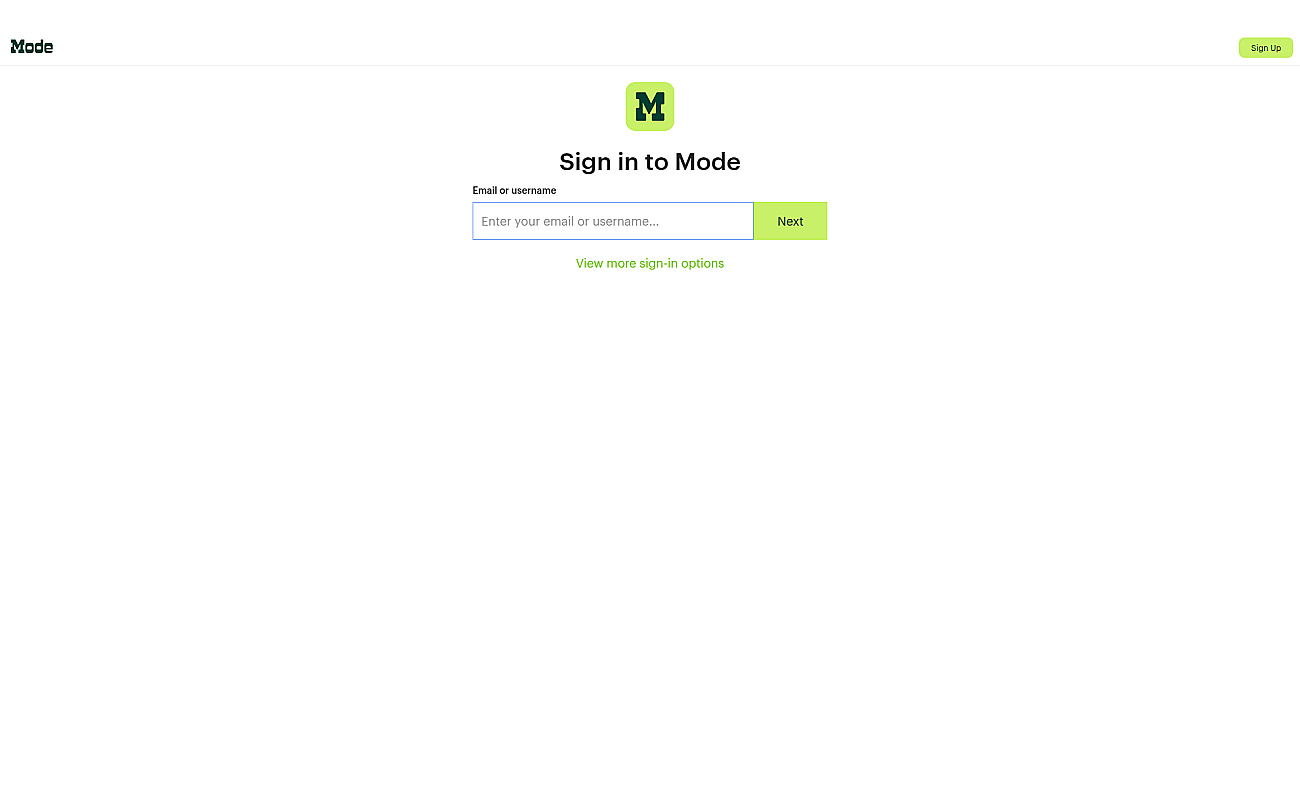 Mode Analytics screenshot