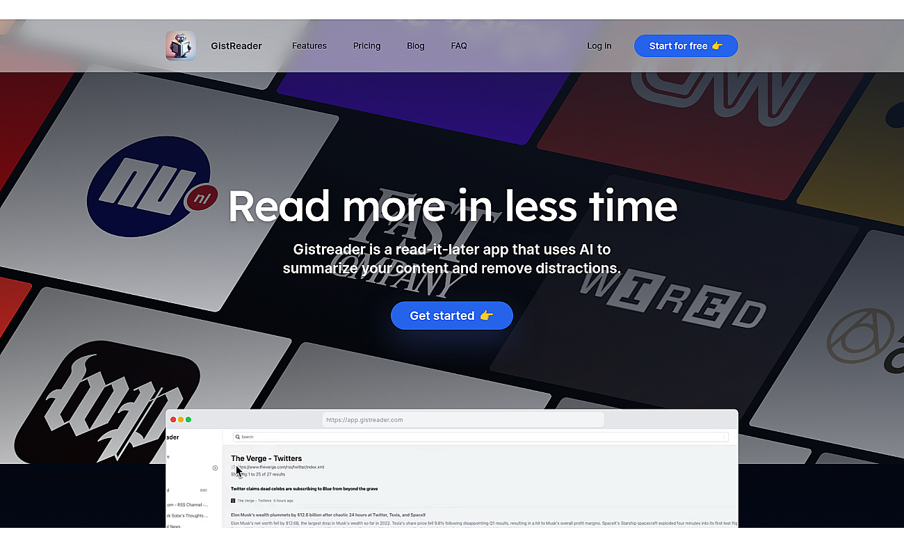 GistReader screenshot