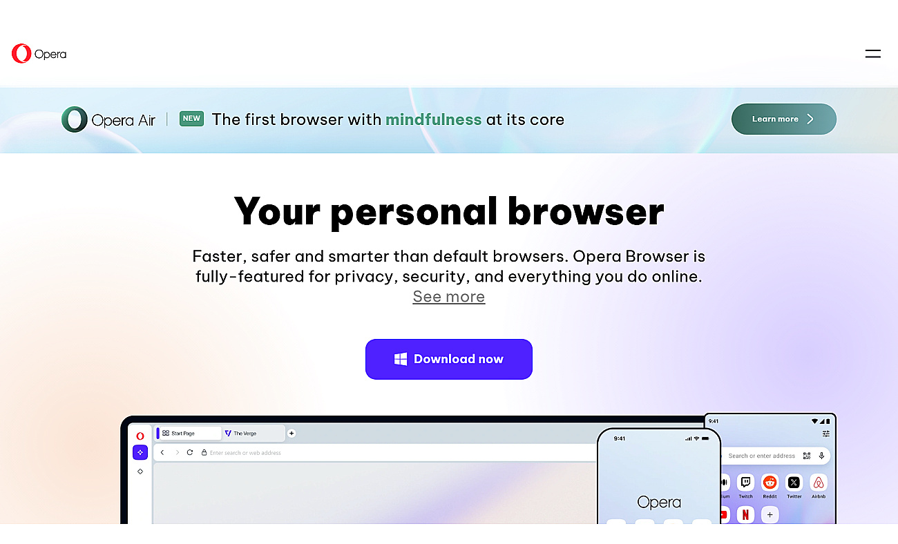 Opera AI Prompts screenshot