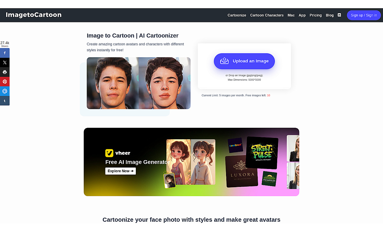 Cartoonize screenshot