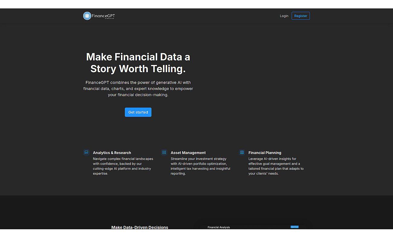 FinanceGPT screenshot