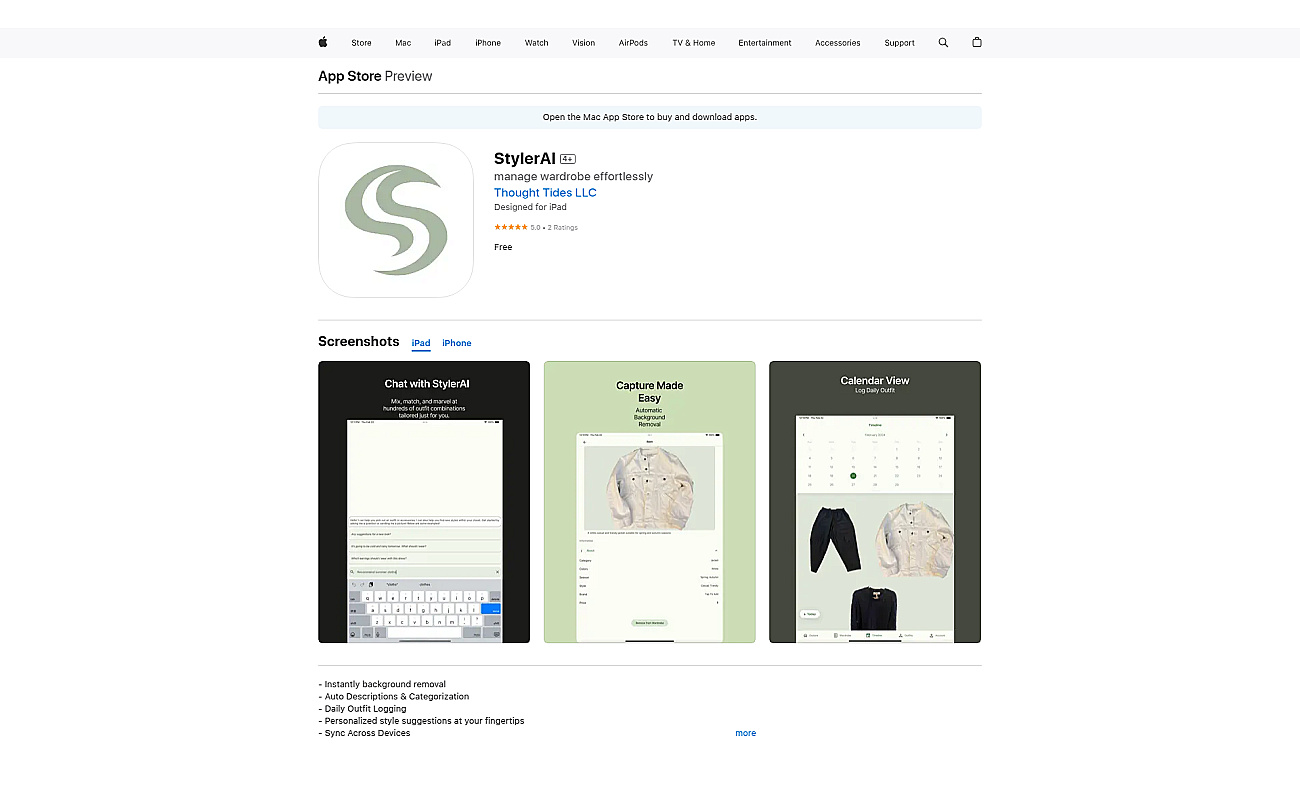 StylerAI screenshot