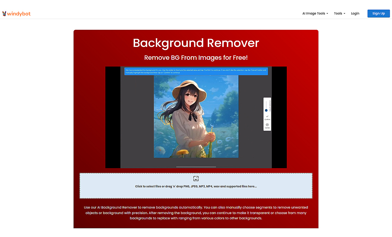 Windybot screenshot