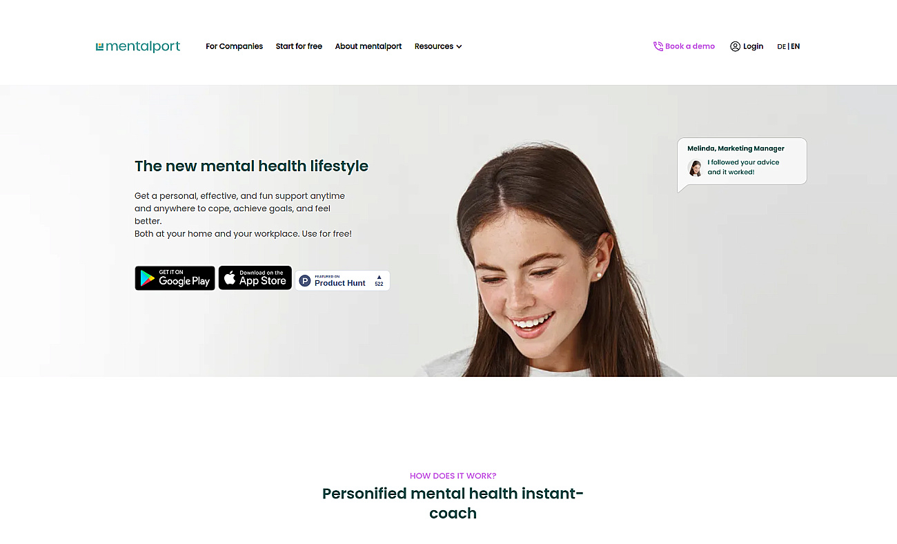 Mentalport screenshot