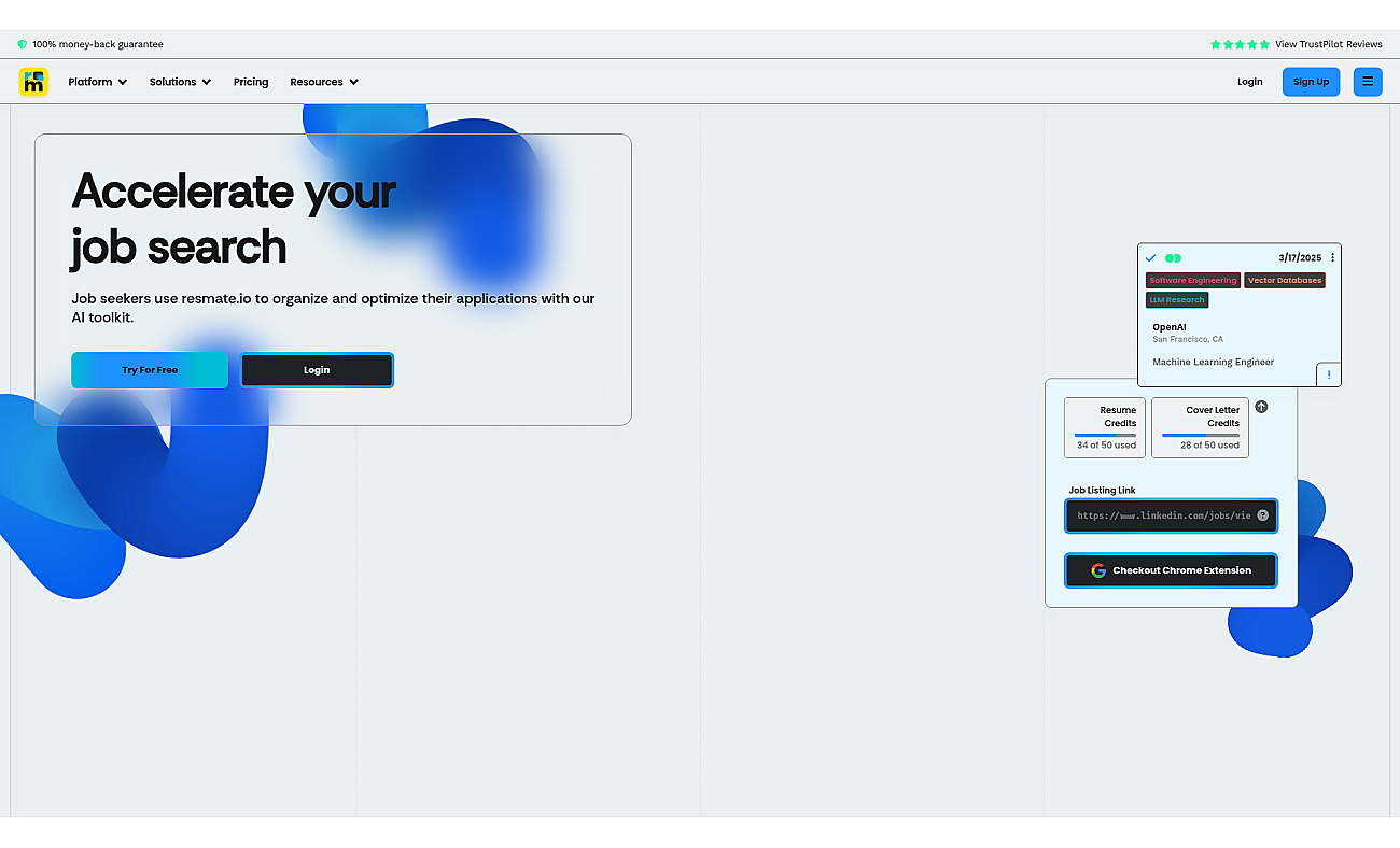 Resmate.io screenshot