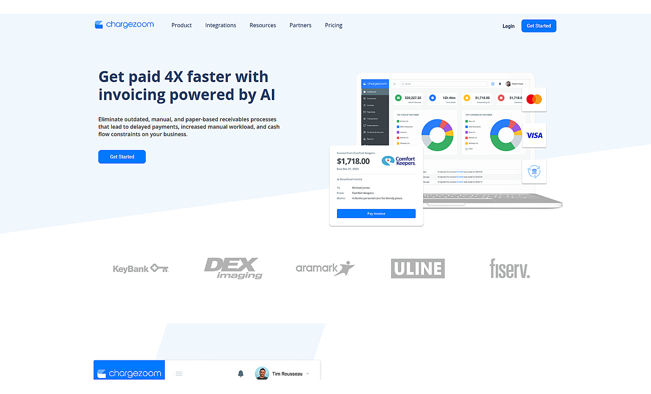 chargezoom.com screenshot