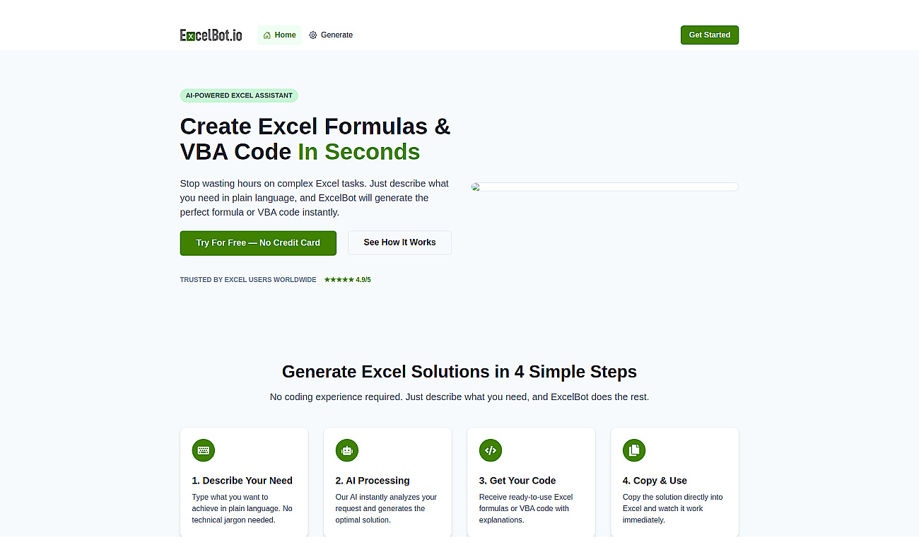 Excelbot screenshot