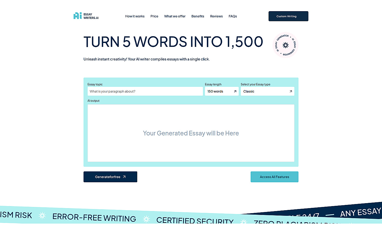 Essay Writer AI screenshot