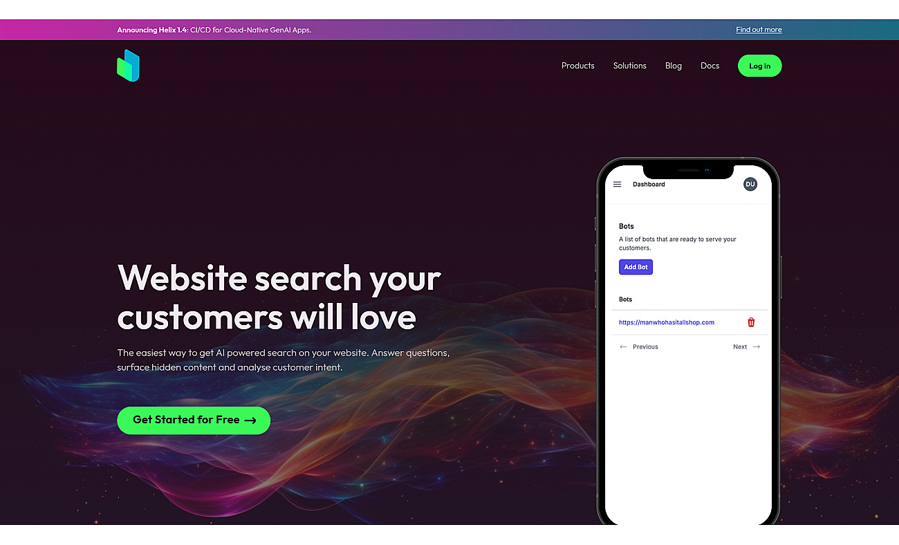 Helix SearchBot screenshot