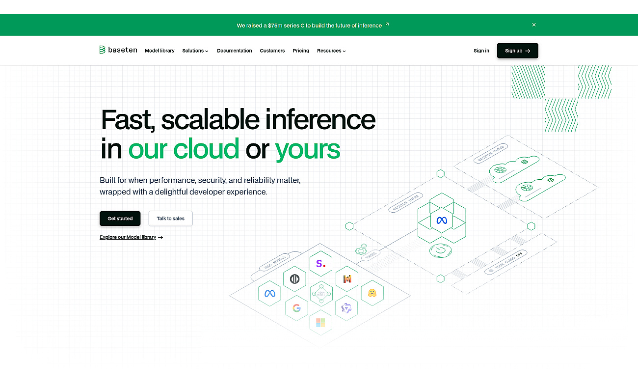 Baseten screenshot
