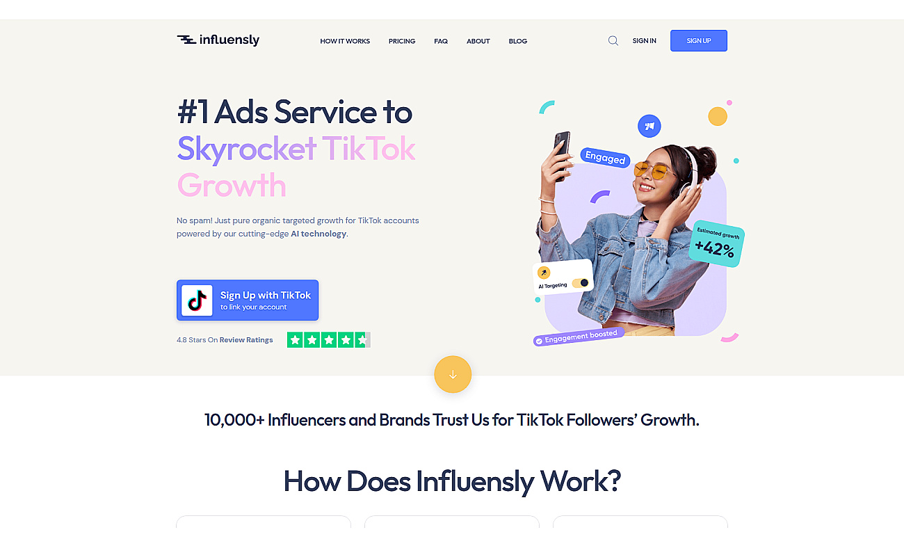 Influensly screenshot