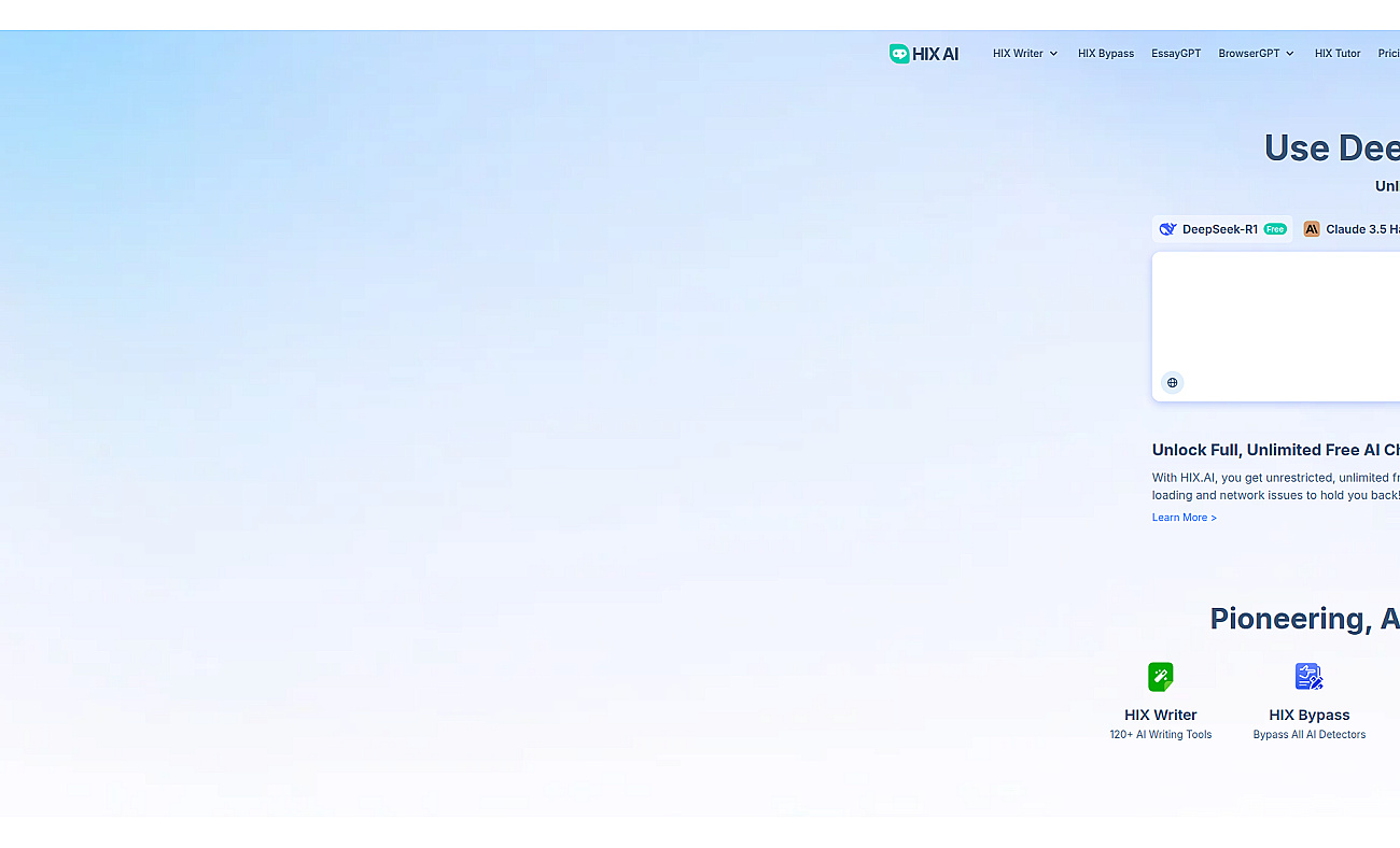 Hix AI screenshot