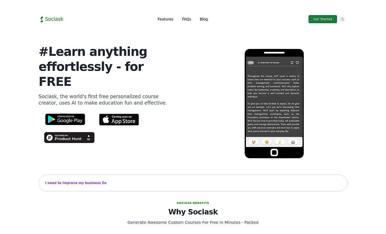 Sociask screenshot