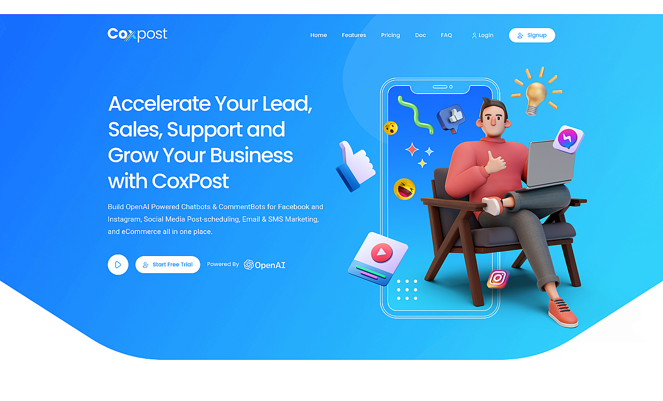 CoxPost screenshot