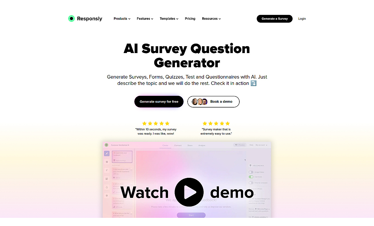 AI Survey Maker screenshot