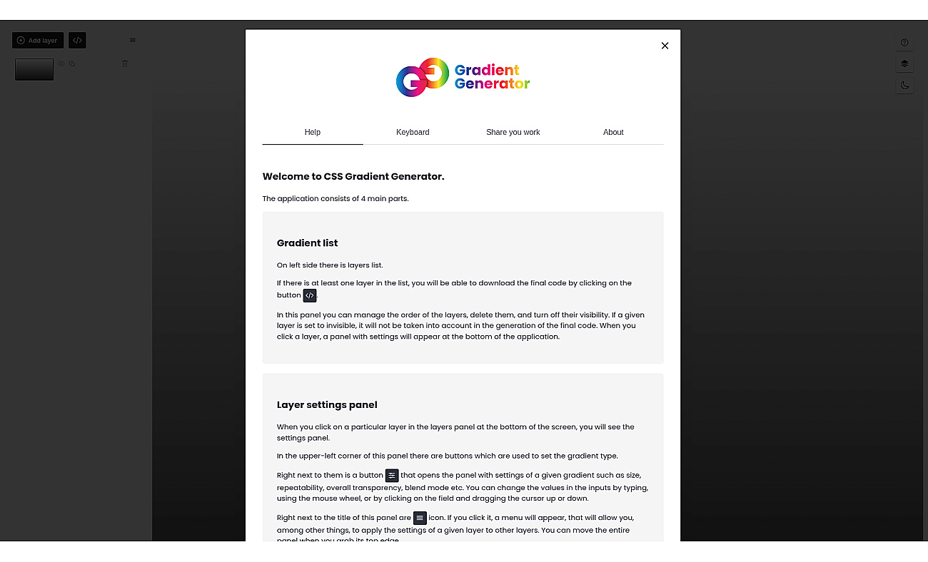 Gradient Generator screenshot