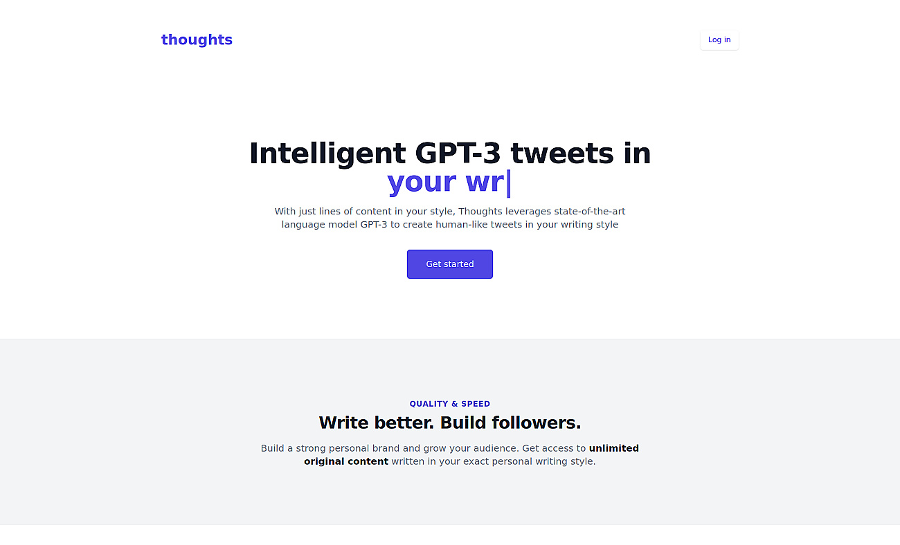 Thoughts screenshot