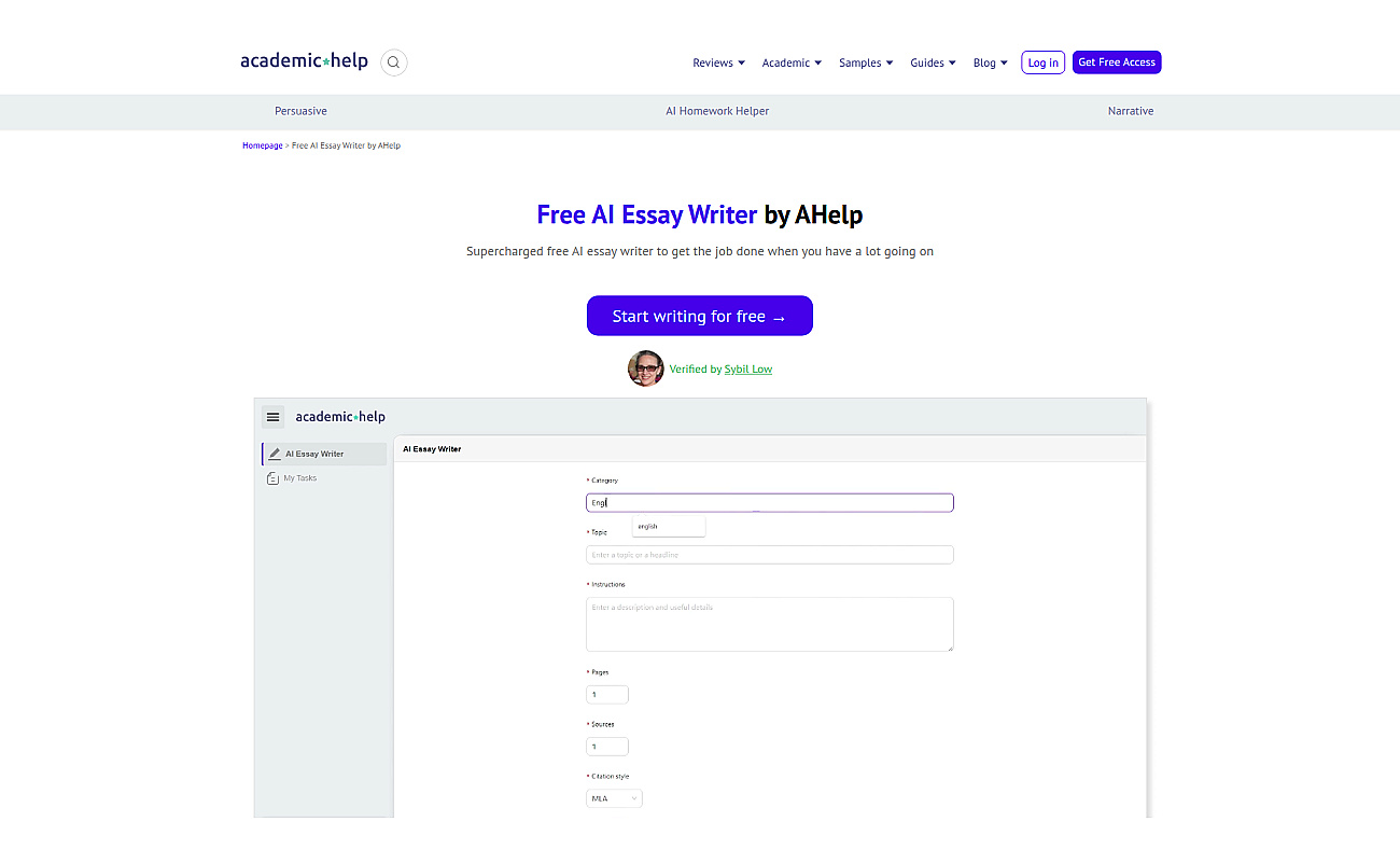 Academic Help screenshot