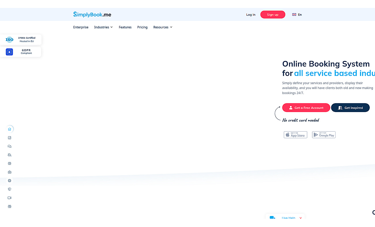 SimplyBook.me screenshot