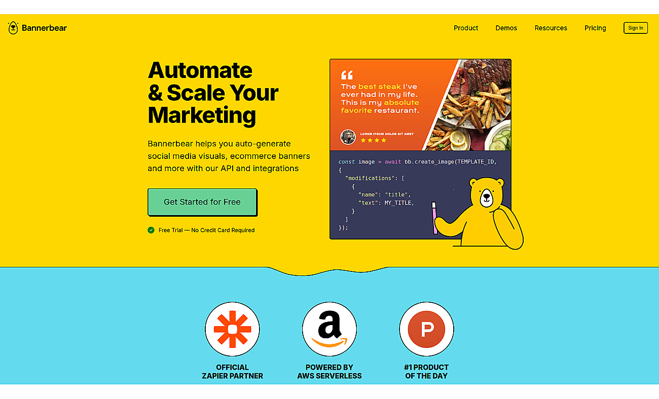 Bannerbear screenshot