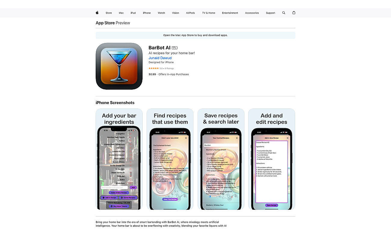 BarBot AI screenshot