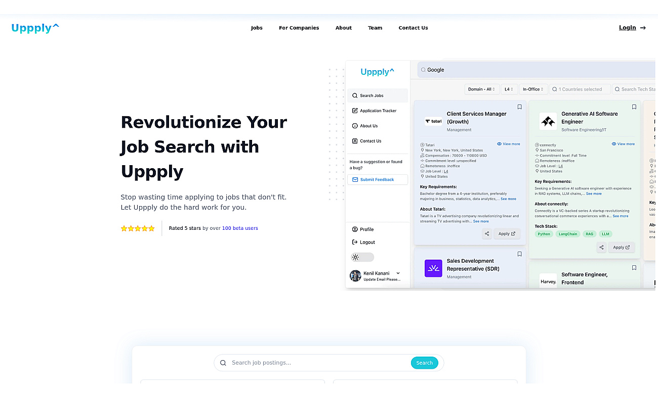 Uppply screenshot