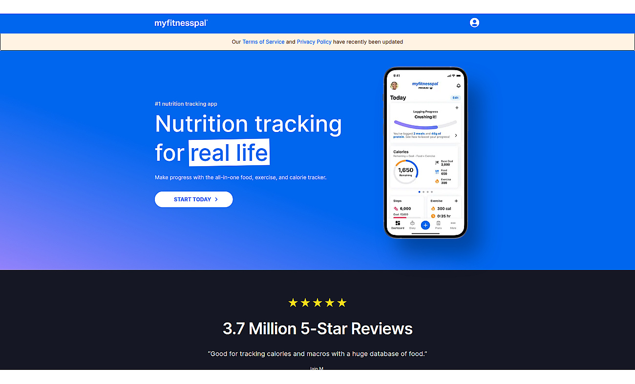 MyFitnessPal screenshot