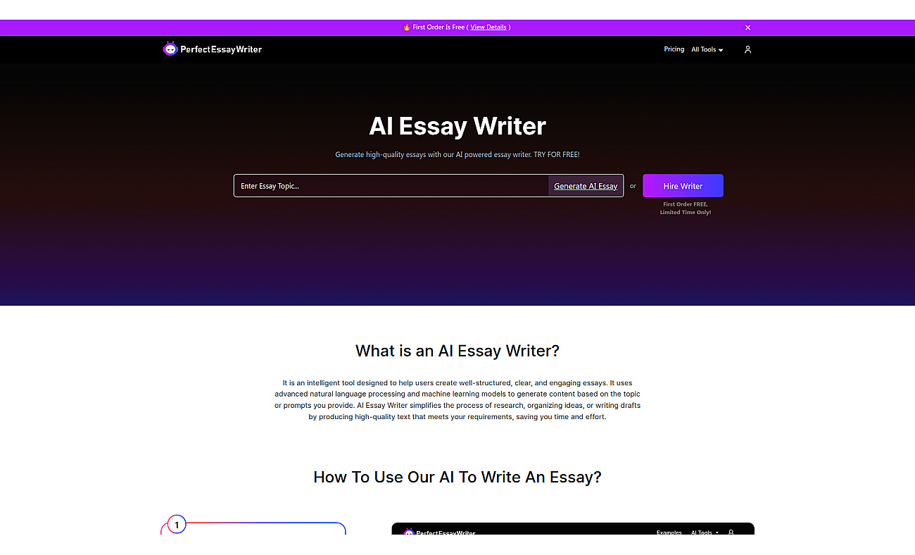 Perfectessaywriter screenshot