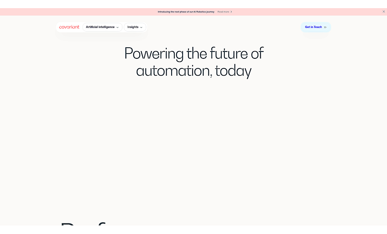 covariant.ai screenshot