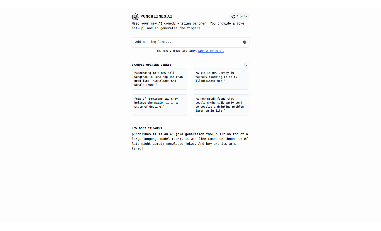Punchlines screenshot